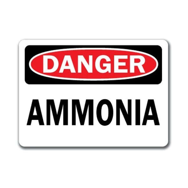 Signmission Safety Sign, 14 in Height, Plastic, Ammonia DS-Ammonia - main