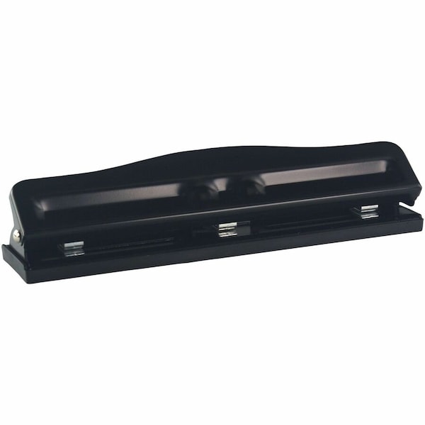 Business Source Manual Paper Hole Punch, Black, Round BSN65645 - main