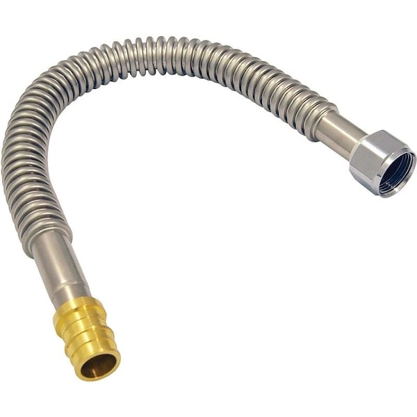 Apollo Valves ExpansionPEX Series Water Heater Connector, 34 in, Barb x FPT, Stainless Steel, 18 in L EPXCSST18 - main