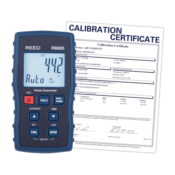 Reed Instruments Noise Dosimeter, LCD, 8 kHz, 130 dB R8085-NIST - main