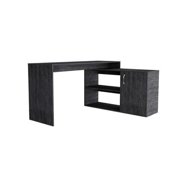 Homeroots 60" Gray L Shape Computer Desk 477841 - main