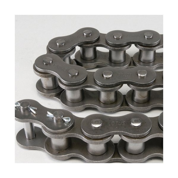 Tsubaki Lotus Double Extended P Conveyor chain, 100 ft OAL, 1.25P, .4 Dia x 3/8 W, .08 THK Plate C2050LOTR100 - main