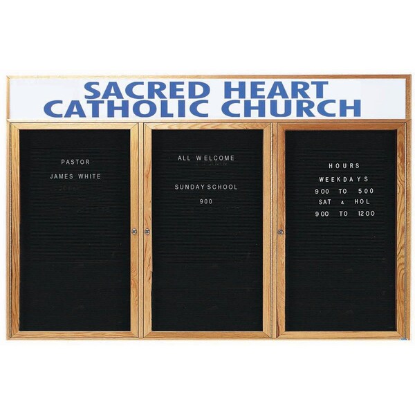 Aarco Board, BlackFelt, RedOakFrame, High ODC3672-3H - main