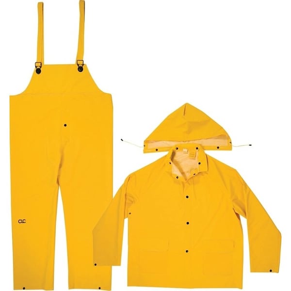 Clc Work Gear Rain Suit, M, PVC, Yellow, Detachable Collar R101M - main