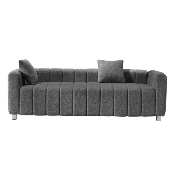 Homeroots 30" Gray Fabric Sofa 568286 - main