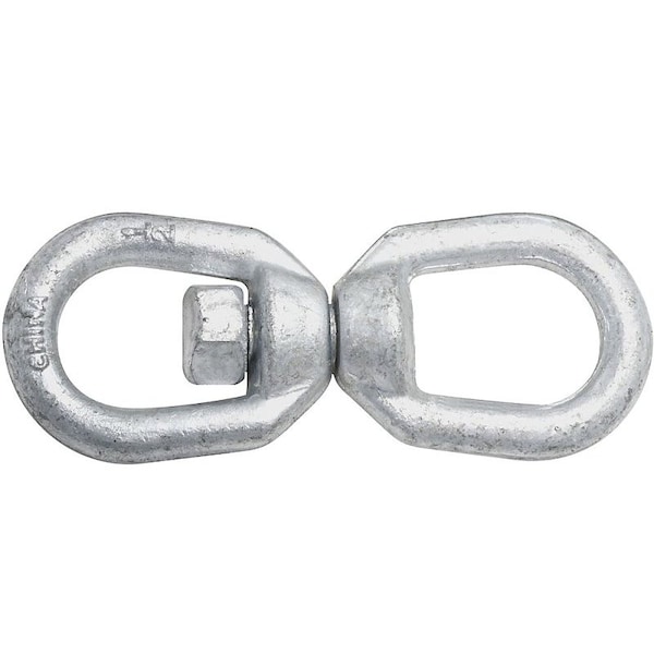 National Hardware 3252BC Series Chain Swivel, 1/2 in Trade, 3600 lb Working Load, Steel, Galvanized N241-117 - main