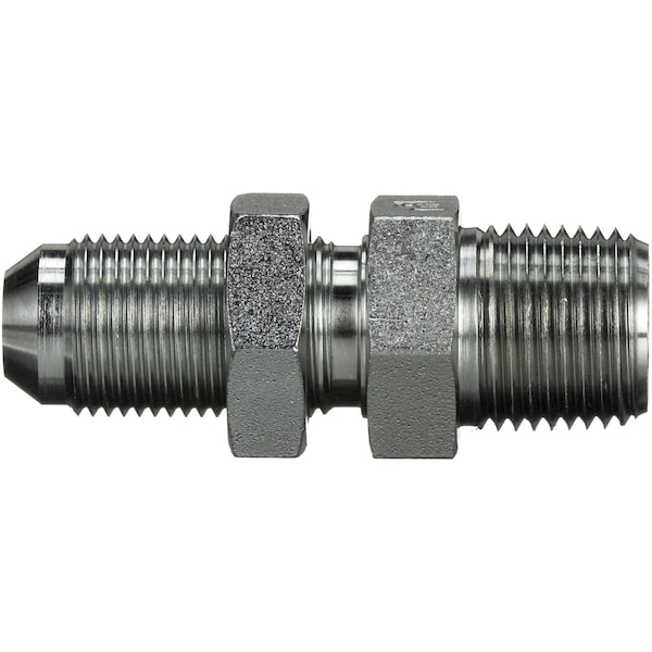 Gates Male JIC 37 Flare Bulkhead to Male Pipe NPTF SAE to SAE G60541-1212 - main