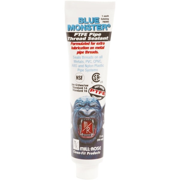 Blue Monster 2 Oz. White Industrial Grade PTFE Thread Sealant 76000 - main