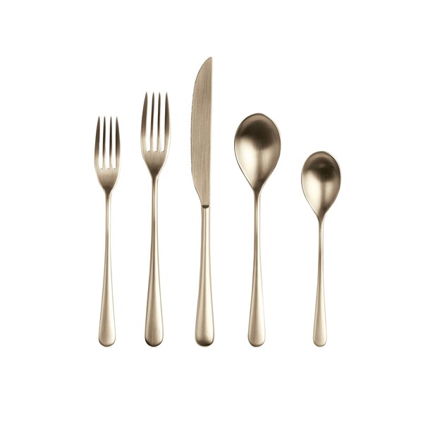 Mepra Neve Flatware Set - 5 Pieces - Ice Champagne 102522005IC - main