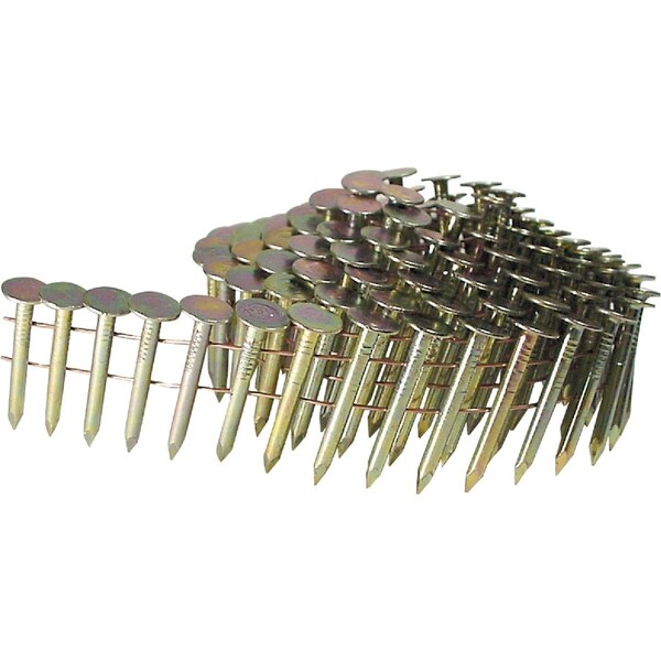 Stinger 1-1/2'' x 0.120'' Wire Weld Electro Galvanized Coil Roofing Nail, 7200 Ct. 611090 - main