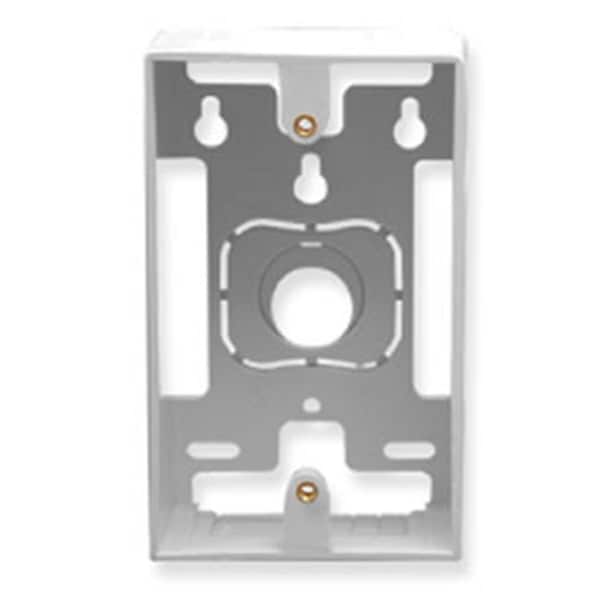 Maxpower IC107MRSWH 1 Gang Faceplate Mounting Box - White MA561500 - main