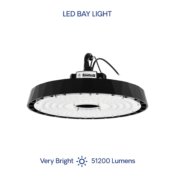 Infibrite 13.8 In. 5000K Daylight 51,200 Lumens Integrated LED Dimmable 320W Wet Rated High Bay Light 100-277V IB-014-5-320W - main