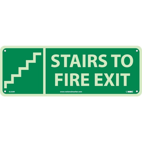 Nmc Stairs To Fire Exit Sign GL320R - main