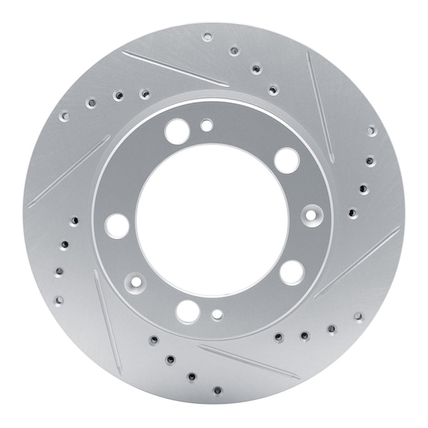 Dynamic Friction Co DFC Brake Rotor - Drilled and Slotted - Silver 631-02019R - main
