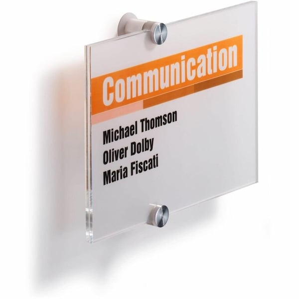Durable Office Products Crystal Sign, 8-3/8"Wx5-7/8"H 482319 - main