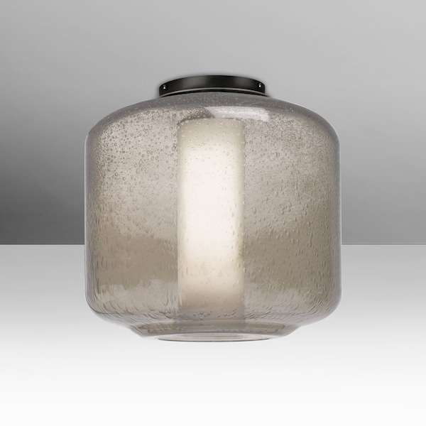 Besa Lighting Besa Niles 10 Ceiling, Smoke Bubble/Opal, Black, 1x60W MAX E26 base NILES10SOC-BK - main