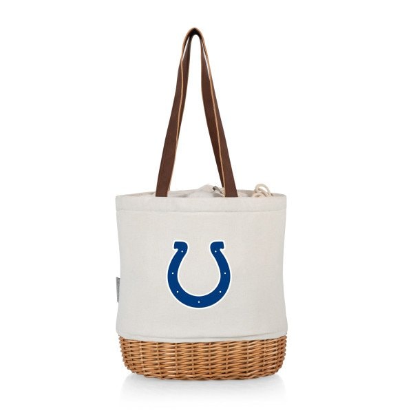 Picnic Time Family Of Brands NFL Indianapolis Colts - Pico Willow and Canvas Lunch Basket 200-00-187-144-2 - main