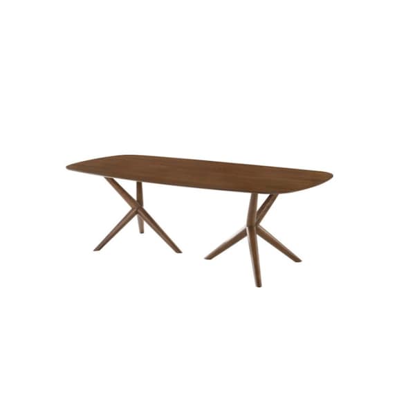 Homeroots 95" Brown Solid Manufactured Wood Dining Table 486045 - main