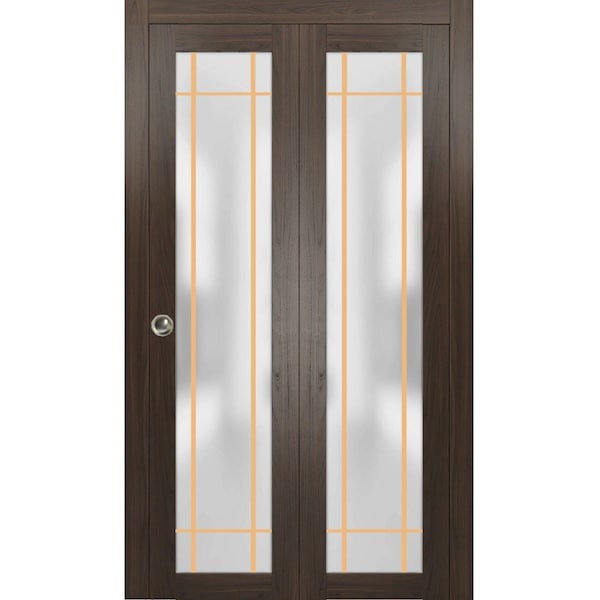 Sartodoors Sliding Closet Bi-fold Doors Planum 2113 Solid Core Modern Interior PLANUM2113BF-CA-60 x 96 (2* 30x96) - main