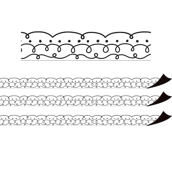Teacher Created Resources Squiggles and Dots Magnetic Border, 24 Feet Per Pack, 3PK TCR77562 - main