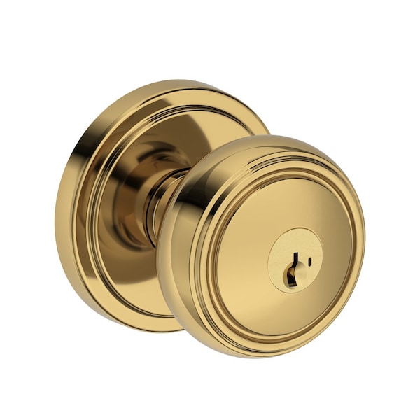 Baldwin Residential Door Knobs Keyed Entry Lifetime Brass ENBRESRR003SMC - main