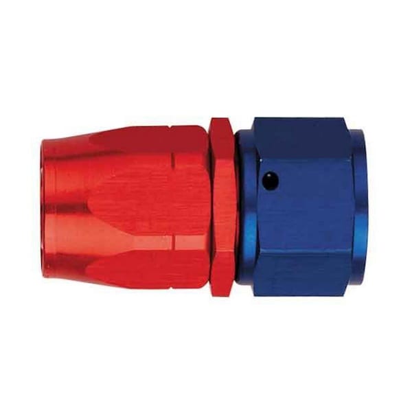 Perfectpitch FBM1012 6 AN Straight Bulk Hose End, Red & Blue Anodized PE3626816 - main