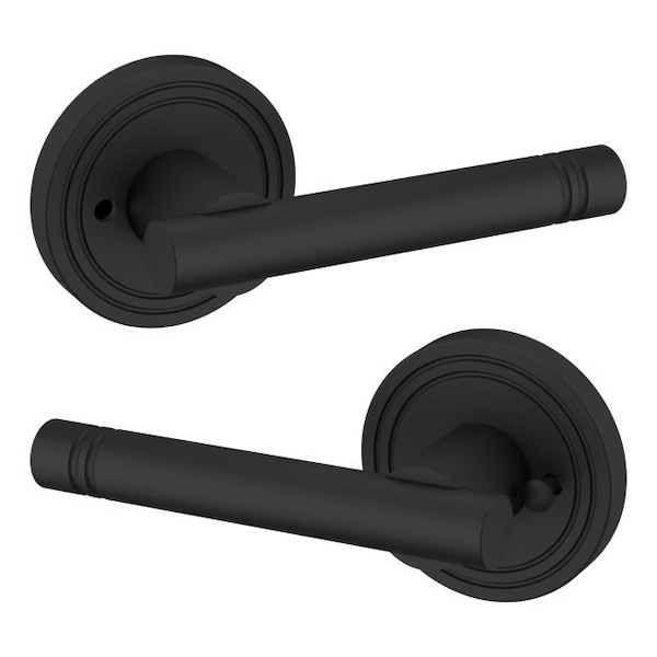 Baldwin Residential Door Levers Privacy Reversible Satin Black 5138190PRIV - main