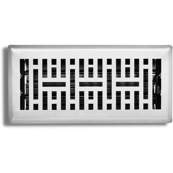 Sierra Grates 4 in. H X 12 in. W Powder Coat Steel, White Floor Register MTR412-WHT - main