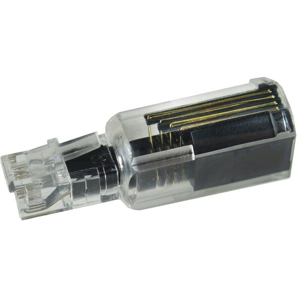 Softalk Phone Adapter - 1 x RJ-11 Phone Male - 1 x RJ-11 Phone Female - Black - 1 SOF21002 - main