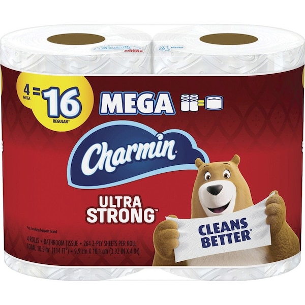 Charmin Plastic Overwrap, 264 Sheets, White, 24 PK 61134 - main