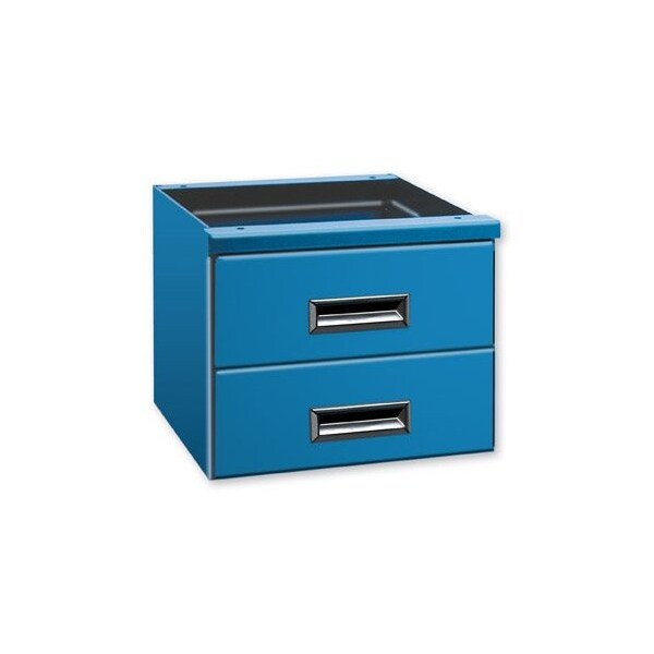 Pucel 2-Drawer Unit, 15.5 in W x 24 in D x 12.5 in H, Gray 1424-2 - main