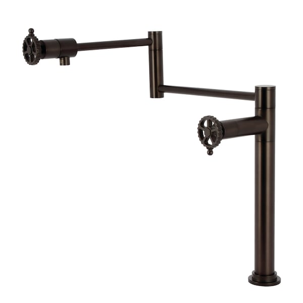 Kingston Brass Deck Mount Pot Filler Faucet, Oil Rubbed Bronze KS4705CG - main