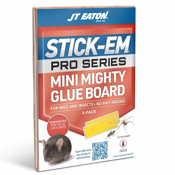 Jt Eaton Stick-Em Pro Series Mini Glue Board Trap For Insects and Mice 4PK 154P - main