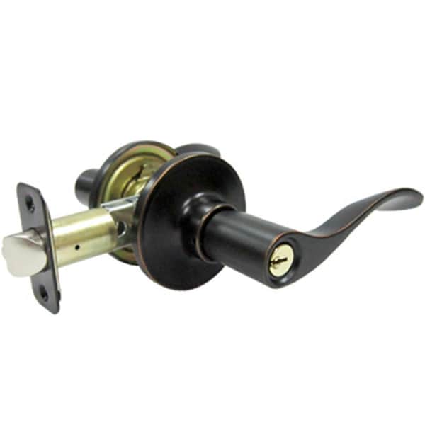 Taiwan Fu Hsing Industrial TruGuard Reversible Bergamo Wave Entry Lever Lockset, Aged Bronze 221760 - main