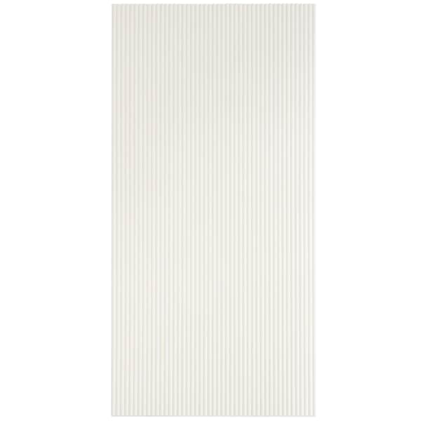 Apollo Tile Imprint 24x48 White Porcelain Large Format Ribbed Wall Tile (15.55 sq ft/case), 2PK IMPSCANWH2448 - main