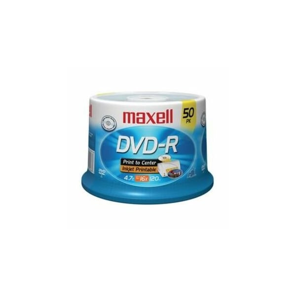Maxell DVD Recordable Media, MAX638022, DVD-R Media, 16x Speed, 4.70 GB Capcity 638022 - main