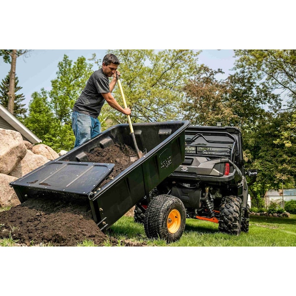 Polar Trailer MAX Heavy Duty 1800 lb. 27 Cubic Foot ATV UTV Lawn Mower Trailer HD MAX, Black 10535 - main