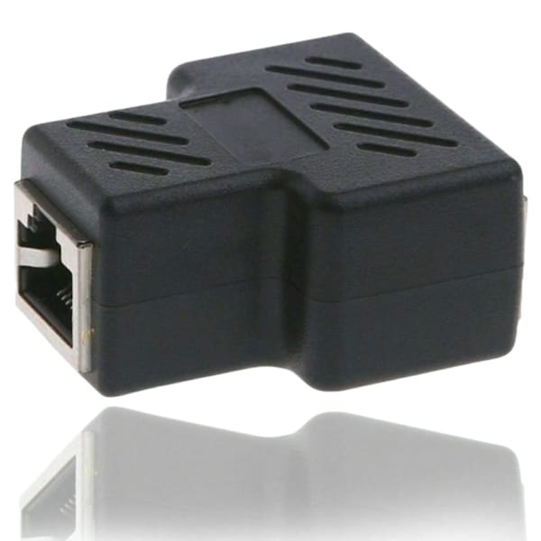 Sanoxy RJ45 Splitter Adapter 1 to 2 Ways Dual Female Port CAT5/6/7 LAN Ethernet Cable Adapter SNX-CABLE119 - main