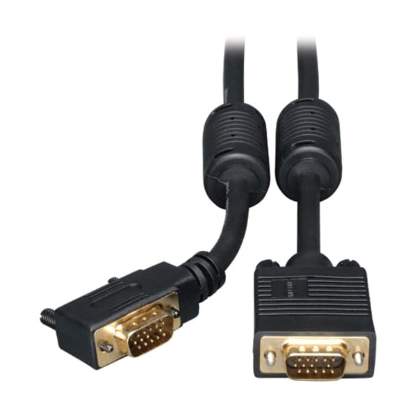 Tripp Lite 3FT SVGA GOLD RIGHT-ANGLE MONITOR CABLE W/ RGB COAX HD15M/M P502-003-RA - main