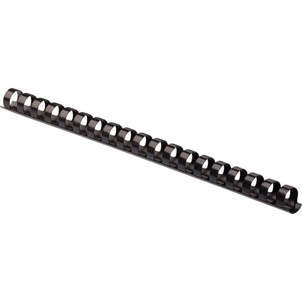 Fellowes Plastic Comb Bindings, 1/2in Diameter, 90 Sheet Capacity, Black, 100PK 52326 - main