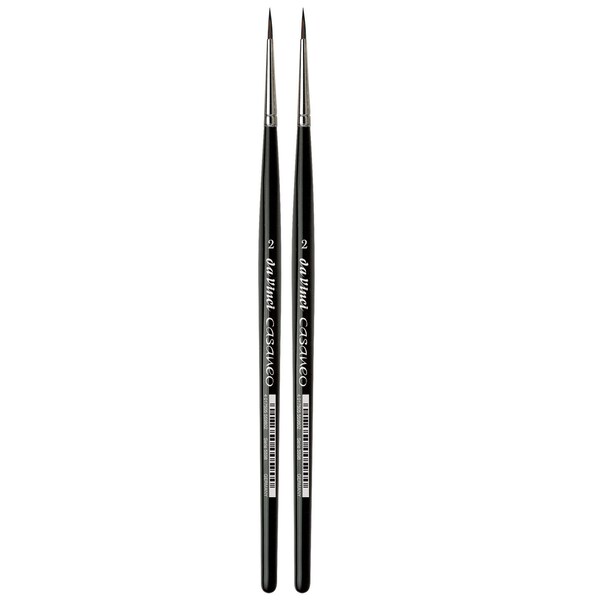 Da Vinci CASANEO Brush, Extra Soft Synthetic, Watercolor & Acrylic, Round, Series 5598, Size 2, 2PK VA-5598_2 - main