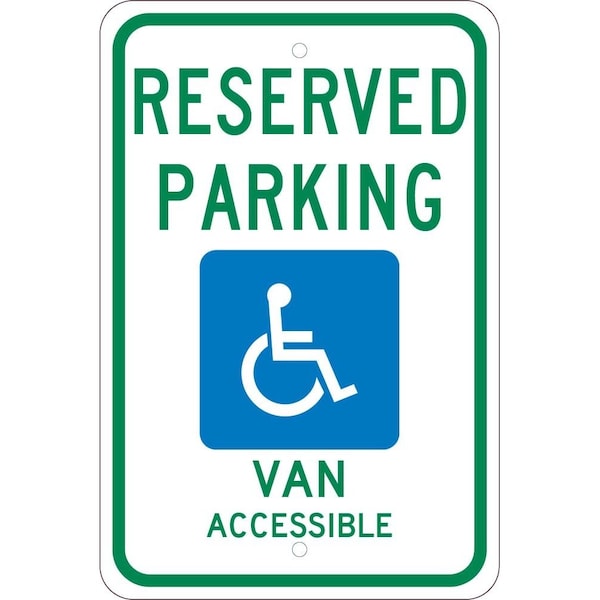 Nmc State Reserved Parking Handicapped Van Accessible Michigan Sign, TMS319J TMS319J - main
