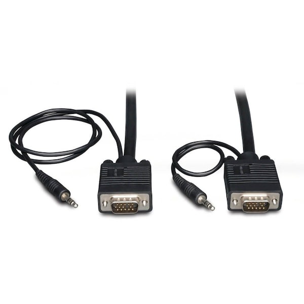 Tripp Lite Coax Cable, Audio, VGA, HD15, 3.5mm, RGB, 10ft P504-010 - main