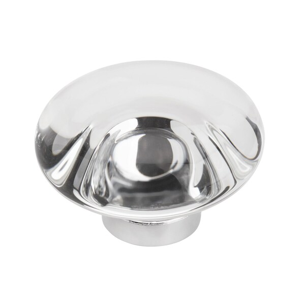 Amerock Glacio 1-3/4 in 44 mm Diameter Clear/Polished Chrome Cabinet Knob BP36652C26 - main