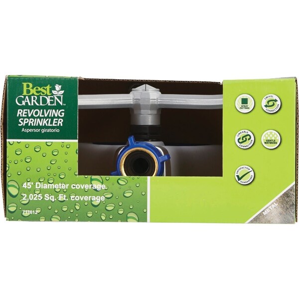 Best Garden Metal 45 Ft. Dia. 3-Arm Rotary Sprinkler 31006 - main