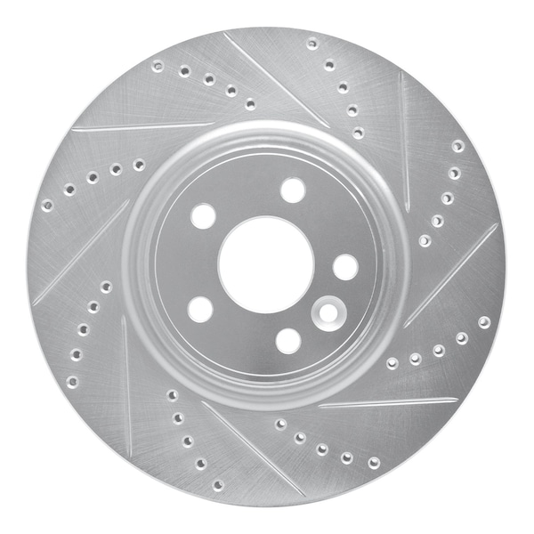 Dynamic Friction Co DFC Brake Rotor - Drilled and Slotted - Silver 631-27036R - main