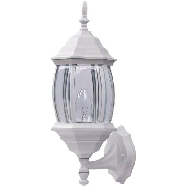 Home Impressions Wht Incandescent Type A or B Outdoor Wall Light Fixture, 2PK IOL73TWH - main