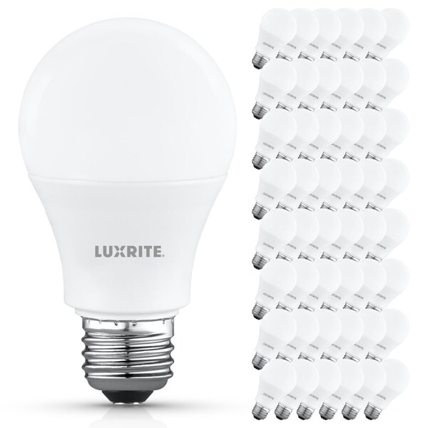 Luxrite A19 LED Light Bulb 75 Watt Equivalent, 4000K Cool White, 1100LM, Non-Dimmable, Standard, 48PK LR21538 - main