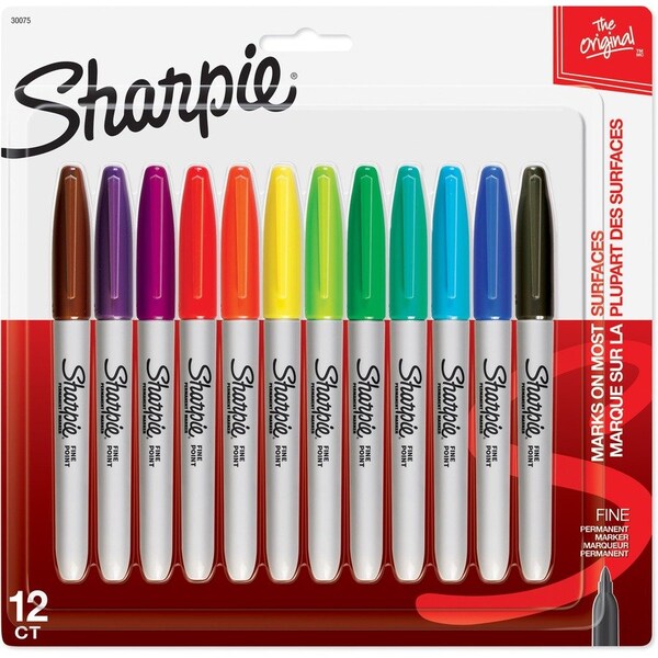 Dymo M Sharpie Fine 12 Clr Set Carded 30075PP - main