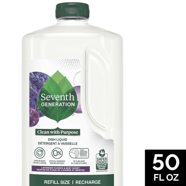 Seventh Generation Lavender Flower and Mint Liquid Dish Soap, 50 Ounce, 3PK 68814510 - main